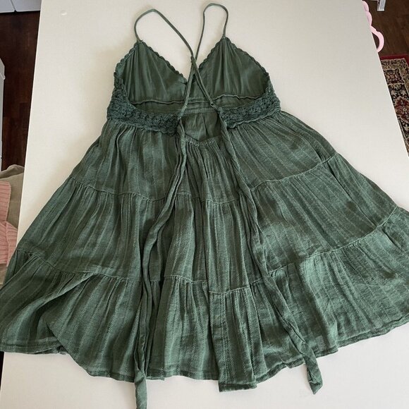 Aerie Dark Green Mini Dress - Picture 6 of 14